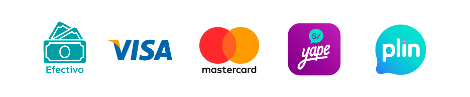 Métodos de pago aceptados