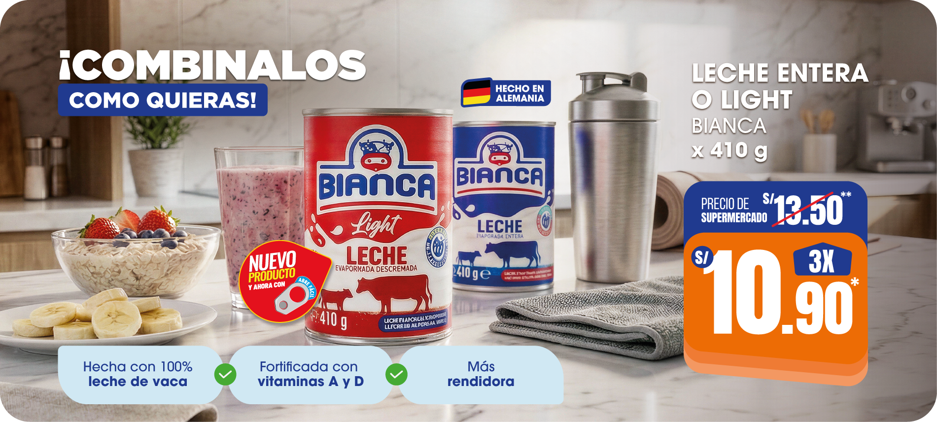Promoción Leche Bianca - Combínalos como quieras