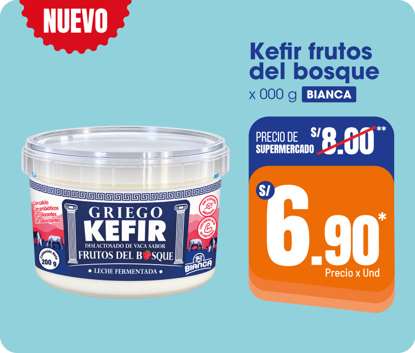 Kefir frutos del bosque Bianca a S/6.90 por unidad