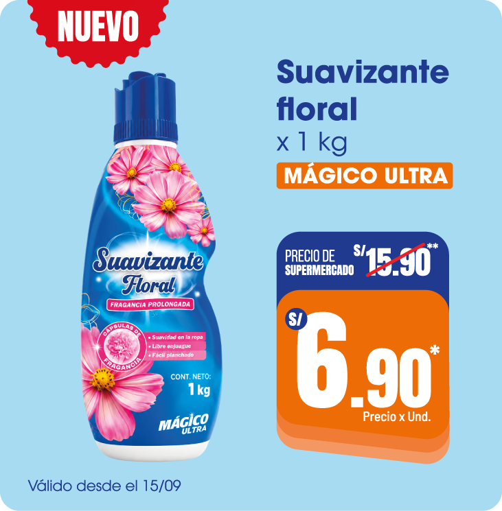 Suavizante floral Mágico Ultra x 1 kg a S/6.90